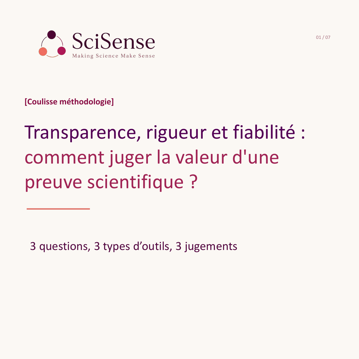 Aperçu — Transparence, rigueur et fiabilité : comment juger la valeur d’une preuve scientifique ?